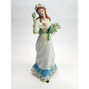 Lenox French Flower Maiden Woman with Iris Floral Bouquet Dh122